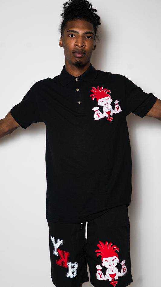 Men's Black Polo Set